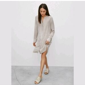 Wilfred Aritzia Bossut Silk Shirt Dress